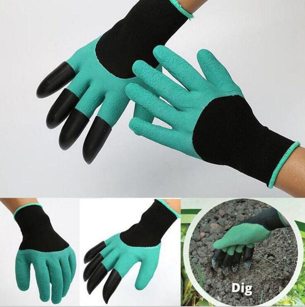 Garden Genie Gloves With Fingertips Claws Green Dig and Plant Safe Pruning Gloves Garden Waterproof Digging Gloves