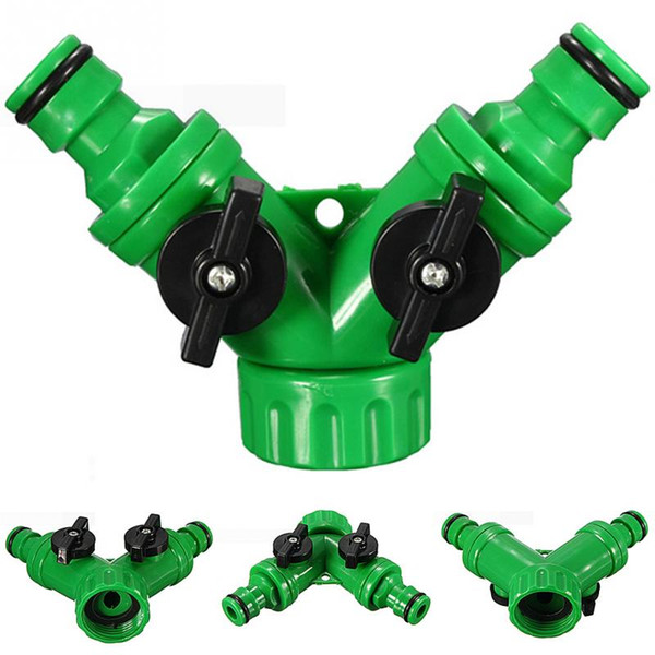 High Quality ABS Plastic Hose Pipe Tool 2 Way Connector Adapter 2 Way Tap Garden Hoses Pipes Splitters