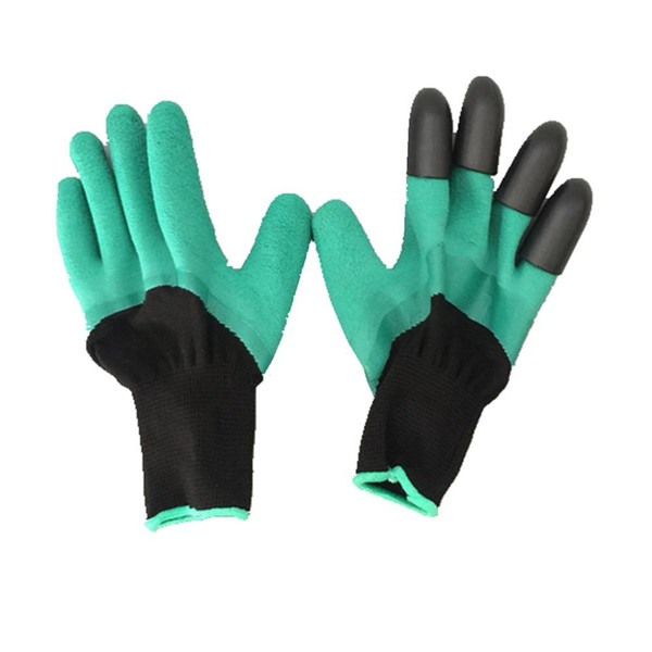 Latex Builders Garden Genie Gloves With Plastic Claws For Digging Planting Gardening Work Glove Household Greenhouse Products JJ29