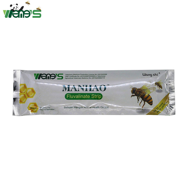 80 Strips Wangshi ManHao Fluvalinate Strip Bee Varroa Mite Control Beekeeping Farm Tool Equipment Supplies