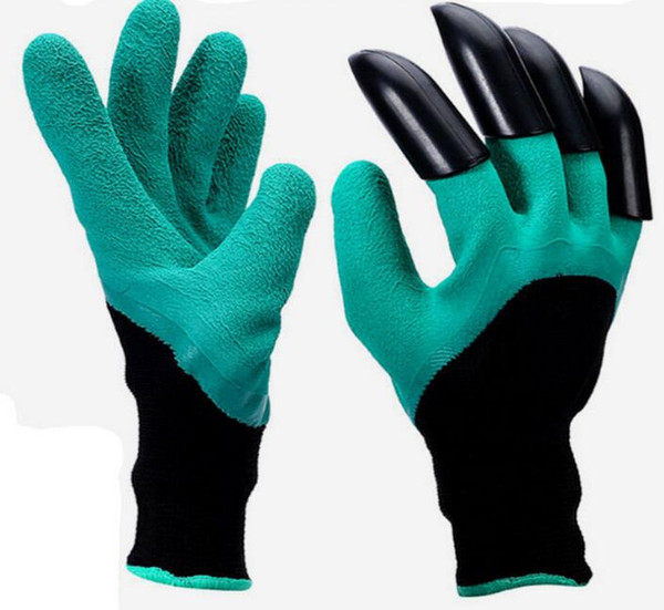 Garden Genie Gloves With Fingertips Claws Green Dig and Plant Safe Pruning Gloves Garden Waterproof Digging Gloves DHL