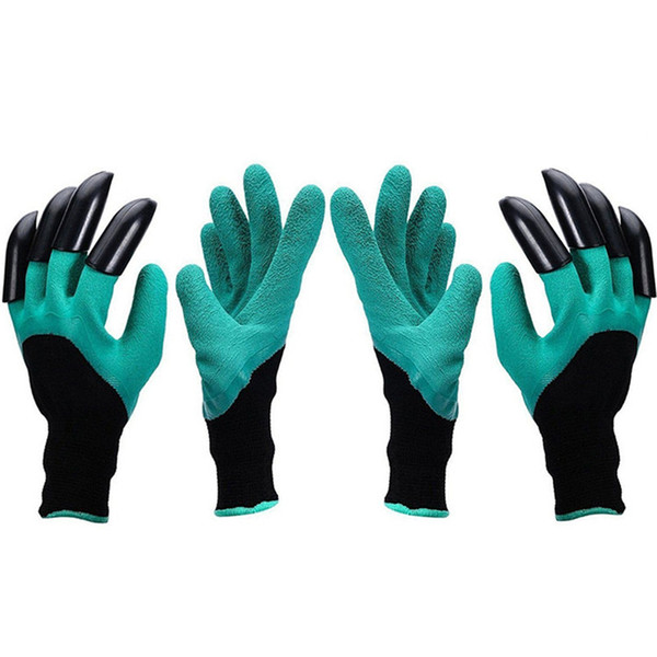 Garden Genie Gloves With Fingertips Claws Green Dig and Plant Safe Pruning Gloves Garden Waterproof Digging Gloves OOA1379