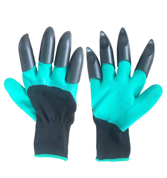 Garden Genie Gloves With Fingertips Claws Green Dig and Plant Safe Pruning Waterproof