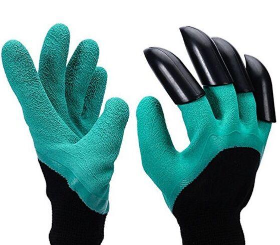 2018 Garden Genie Gloves With 4 Claws Built In Claws OPP BAG easy way to Garden Digging & Planting Gloves Waterproof Resistant To Thorns gua