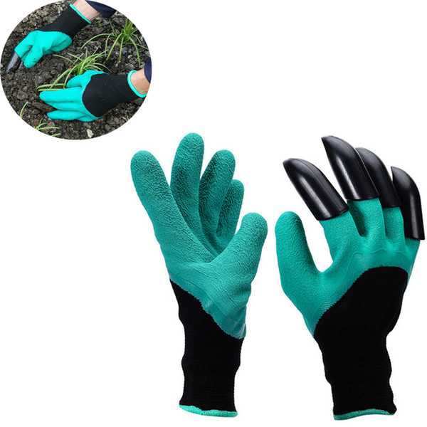 Creative Gardening Gloves for Garden Digging Planting Garden Genie Gloves with 4 ABS Plastic Claws graden tools