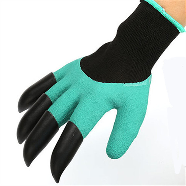 New best selling A pair garden gloves garden flowers plastic claws gardening gloves digging dirt latex gloves stock