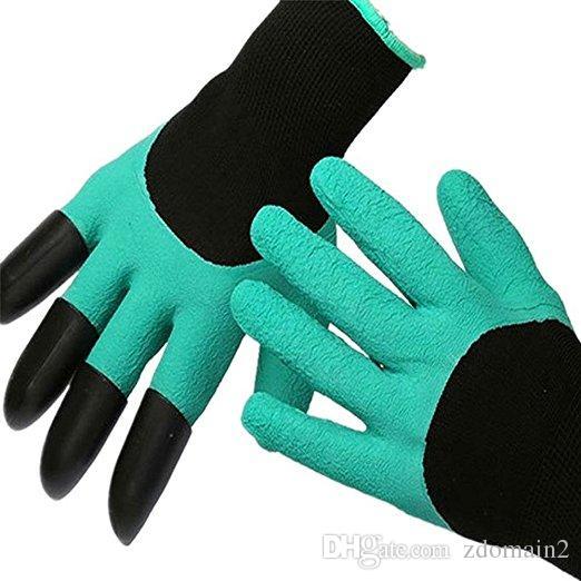 Safety Work Gloves Multi-functional Gardening glove Gardeners' Gloves for Digging & Planting with 4 ABS Plastic Claw Durable Tools.