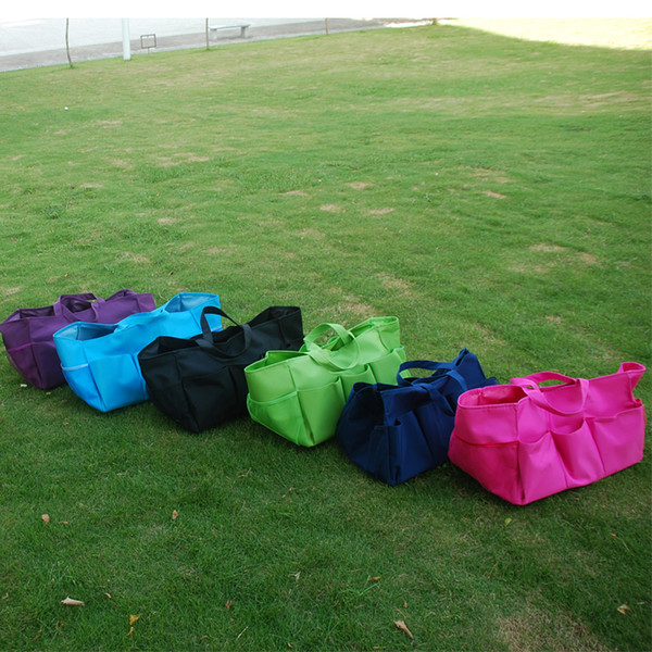 Wholesale Blanks Plain Polyester Large Garden Tote Utility Tote Bag Garden Tool Bags in many colors DOM103307