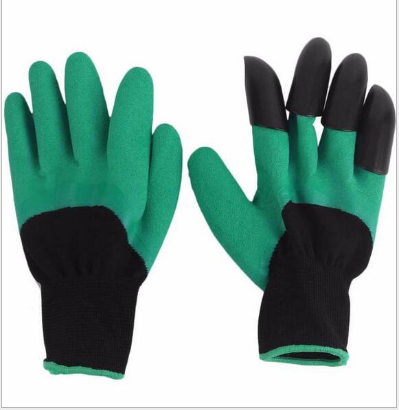 Garden Genie Gloves With 4 Claws Built In Claws OPP BAG easy way to Garden Digging & Planting Gloves Waterproof Resistant To Thorns