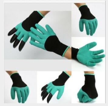 2018 Garden Genie Gloves With 4 Claws Built In Claws OPP BAG easy way to Garden Digging & Planting Gloves Waterproof Resistant To Thorns