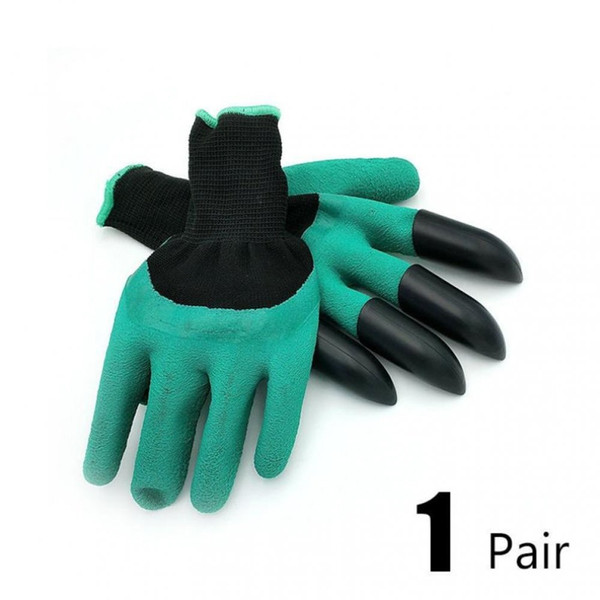 Outdoor Green ABS Plastic Claws Practical Home Gardening Gloves with Garden Genie Gloves for for Quick & Easy to Dig & Plant Nursery Plants