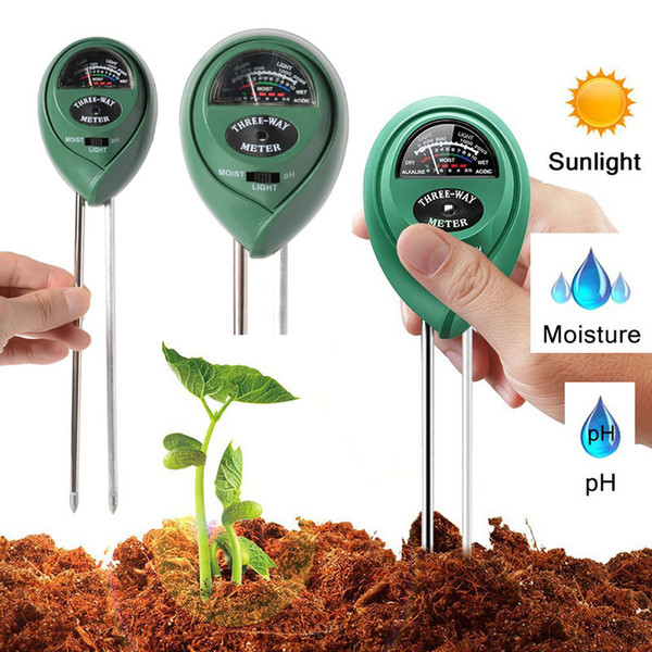 2017 New 3 in 1 Soil Moisture Meter Soil Tester Humidity / Light / PH Value Garden Lawn Plant Pot Sensor Tool Free DHL XL-215