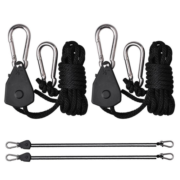 2pcs/set 150lb 1/8 YOYO Rope Ratchet Hanger for Grow Tent Room Flower veg Growth bloom Garden Supplies