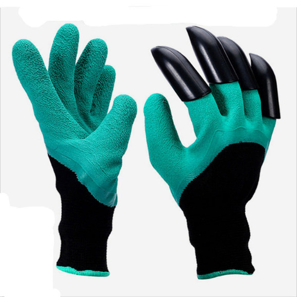 20PCS Outdoor Green ABS Plastic Claws Home Gardening Gloves with Garden Gloves for Digging & Planting ZL3060