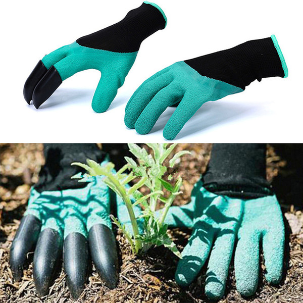 Garden gloves With Claws 4 ABS Plastic Garden Genie Rubber Gloves Quick Easy to Dig and Plant For Digging Planting