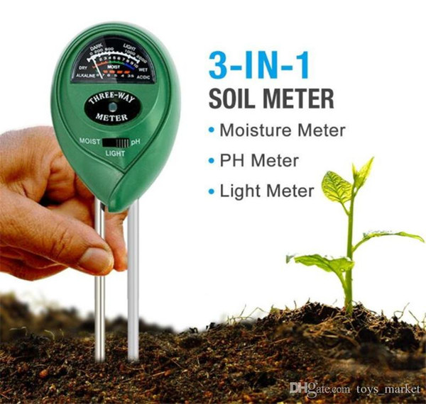 3-in-1 Soil Moisture Meter Light and PH Test Function Garden Plant Soil Water Hydroponics Analyzer Detector Humidity