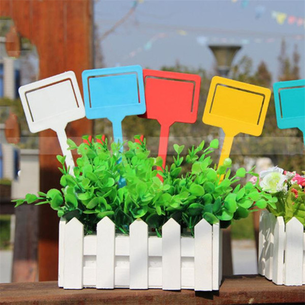 10 Pcs Gardening Labels Reusable Plastic T-type Gardening Label Plant Flower Nursery Label Tag Marker Thick High Quality