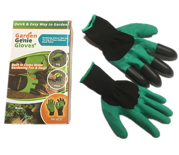 Garden Genie Gloves With Fingertips Claws Green Dig and Plant Safe Pruning Gloves Garden Waterproof Digging Gloves