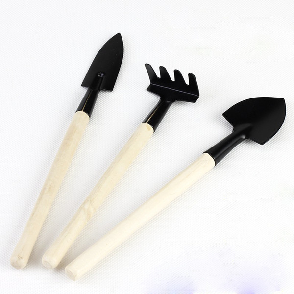 3pcs/set Mini Garden Tools ake+Spade+Shovel For Fairy Garden Miniatures Tools Terrarium Figurines Tool Free Shipping