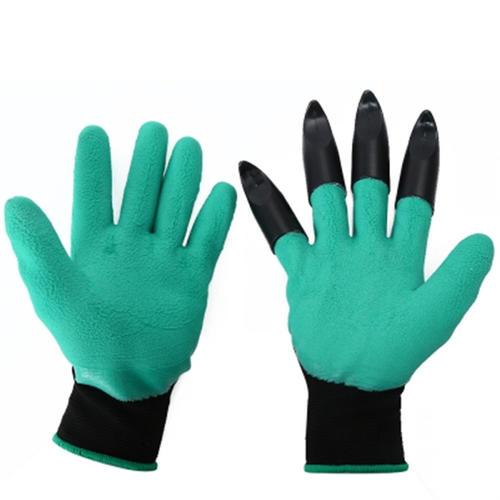 New Blue Garden Gloves One Pair Claws Design Latex Work For Digging & Planting Unisex Cut Resistant Nitrile Silt Protection Fingertips