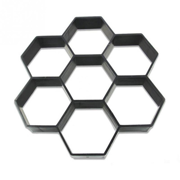 New Hexagon Garden Pavement Mold DIY Path Maker Mold Manually Paving Cement Brick Molds Stone Road Concrete Molds Tool 30*30cm