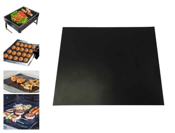 Reusable Non Stick BBQ Grill Mat Black Barbecue Liner Cooking Sheet Microwave Oven Baking Tools Portable Outdoor Picnic Accessories