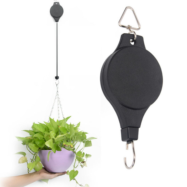 Hanging Basket Pull Down Hanger 20-90 cm Retractable Pulley Garden Baskets Plant Pots Hanging Basin Retractable Hook