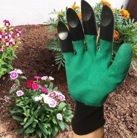 Garden Genie Gloves For Digging & Planting Unisex 4 Claws Easy Way To Garden Digging Planting Gloves Waterproof Resistant To Thorns