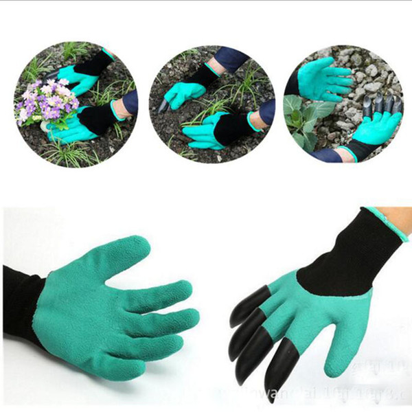 Garden Genie Gloves With Fingertips Claws Green Dig and Plant Safe Pruning Gloves Garden Waterproof Digging Gloves