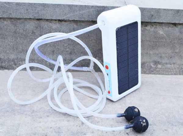 Solar outdoor charging and oxygenating pump AP001 fishing aquarium oxygen pump 6LED solar lamp mobile power supply Air Pumps