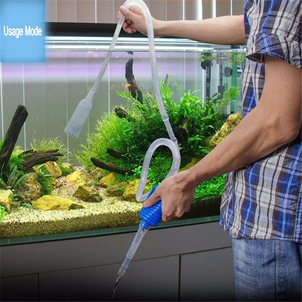 Length 103cm Aquarium Manual Cleaner Tool Siphon Gravel Fish Tank Suction Pipe Filter Vacuum Water Change Pump Tools V4201