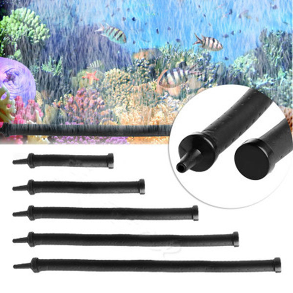 10Pcs/Lot Black Aquarium Air Stone Bubble Bar Wall Curtain Tube Hose Fish Tanks Pump Hydroponic Oxygen Diffuser Tube 20/30/45/60/9cm