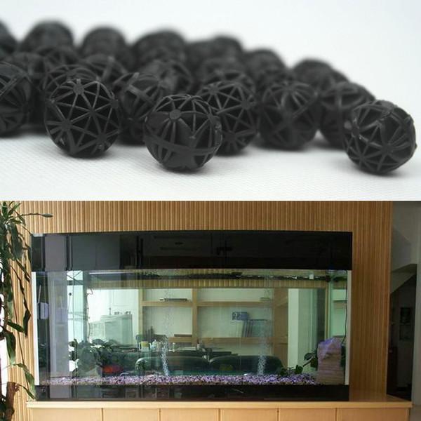 Black Aquariums Accessories 16mm Biological Bio Balls Aquarium Pond Fish Nano Tank Wet/Dry Canister Filter Media