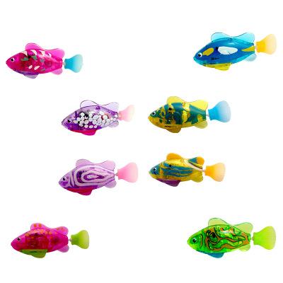 Colorful Light Electric Swimming Pet Fish Boy Bath Pet Toys Aquarium Decor Magic Clown Fish Run Swaying