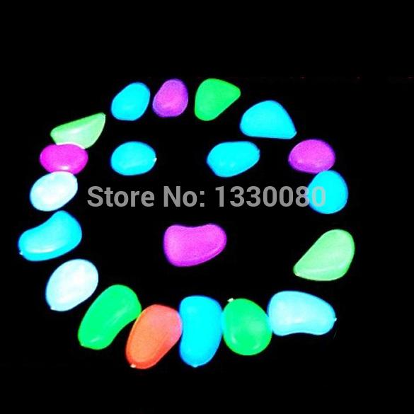 10 pcs Luminous Light-emitting Artificial Pebble Stone Fish Tank Decoration E5M1 order<$18no track