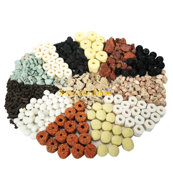 500G Aquarium Filter Media Ceramic Ring Bacteria Ring Stone Activated Carbon Biochemical Bio House Fish Tank Filter Accessories