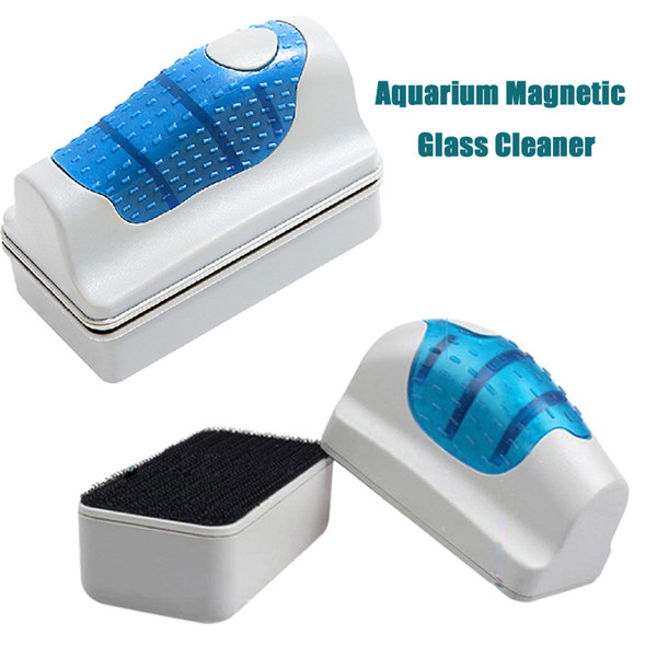 Aquarium Magnetic Glass Cleaner Magnetic Brush Fish Tank Glass Algae Cleaner Floating Clean Brush with Retail Package DHL Free OTH285