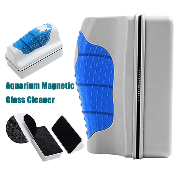 Magnetic Brush Aquarium Magnetic Glass Cleaner Fish Tank Glass Algae Cleaner Floating Clean Brush with Retail Package DHL Free OTH285