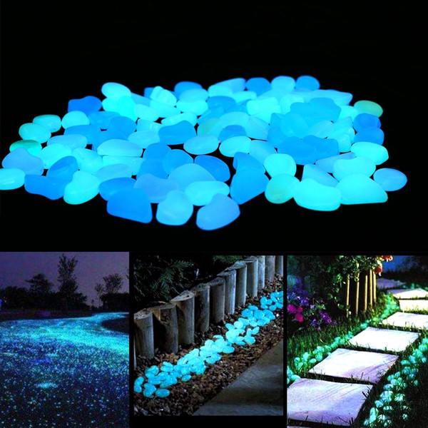 Glow in the Dark Garden Pebbles Stones for Yard and Walkways Decor, DIY Decorative Luminous Stones