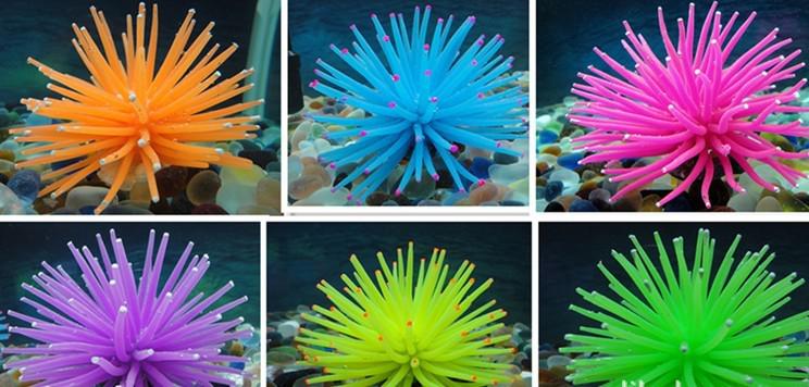 Free shipping Aquarium Fish Tank Decor Artificial soft Coral Plant six colors 6 pcs/lot