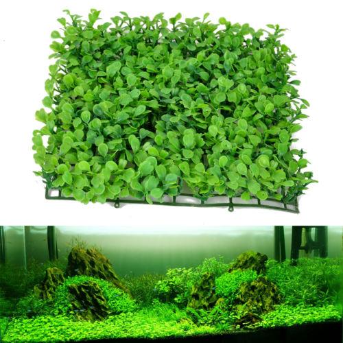 25cmx25cm Aquarium Decorative Green Plastic Plant Grass Fish Tank Landscape Decoration