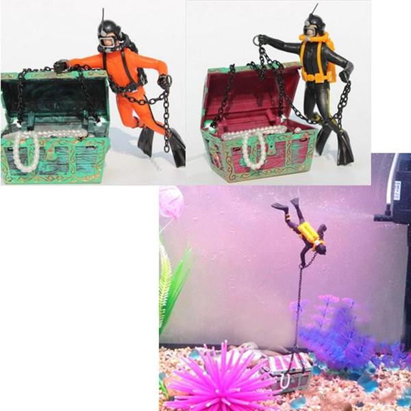 Sea-Treasure Action Aquarium Ornament Seek Sea World Secret Driver Fish Tank Decoration Landscaping Home Decoration - Aquariums Decorations