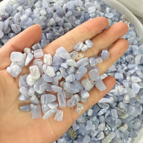 100g blue agate Gravel crystal quartz Decorate Aquarium Fish Tank Stone adorn Healing Pet Supplies massage Rough Energy raw pot culture Onyx