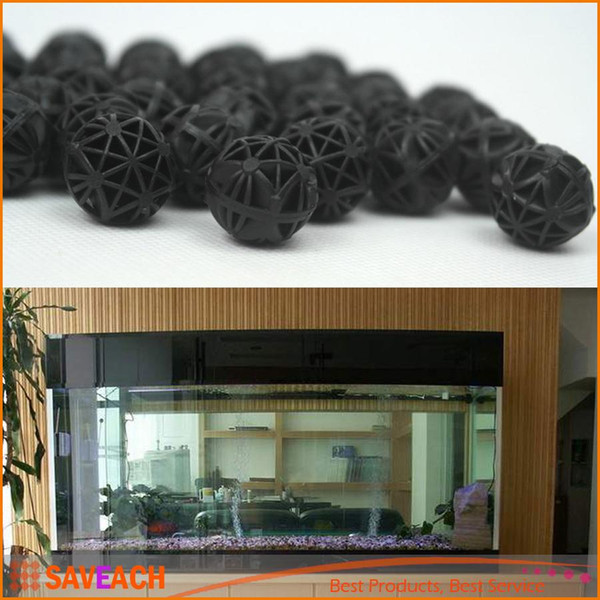 Black Aquariums Accessories 16mm Biological Bio Balls Aquarium Pond Fish Nano Tank Wet/Dry Canister Filter Media