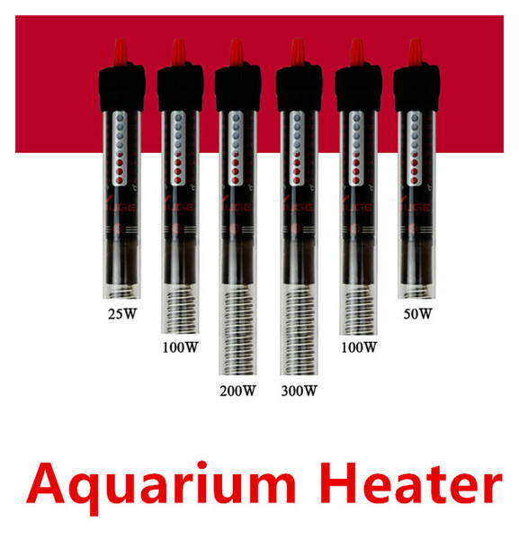 25w 50w 100w 200w 300w Aquarium Heater Durable Submersible heater Heating Rod for Aquarium Glass Fish Tank Temp Free Shipping