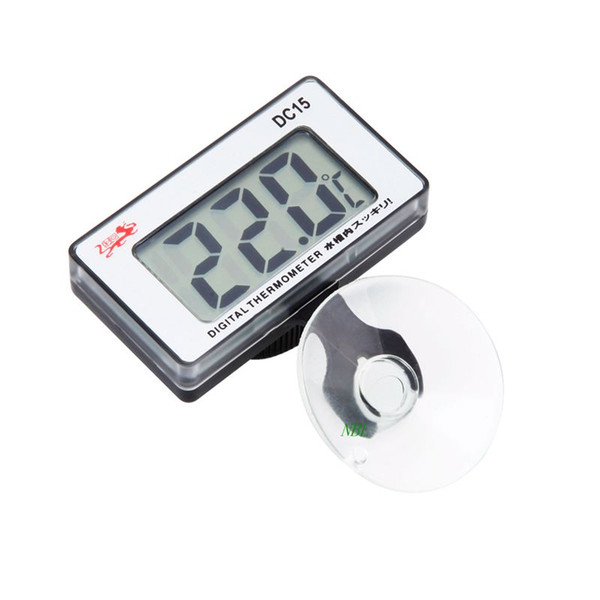 Mini LCD Digital Fish Tank Aquarium Thermometer Waterproof With Suction Cups Diving With Box 100pcs/lot Free Shipping