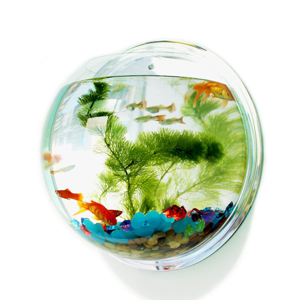 Acrylic Fish Bowl Wall Hanging Aquarium Tank Aquatic Pet Supplies Pet Products Wall Mount Fish Tank