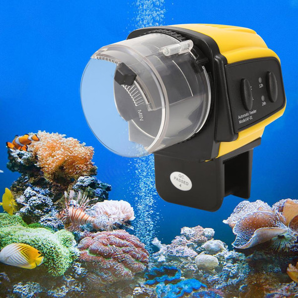 (1pc wholesale)New Aquarium Tank Auto Fish Feeder Timer Digital LCD Automatic Food Feeding Electronic Fish Foods Feeder Free Shipping