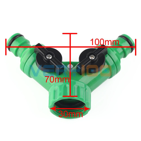 Garden Hose Pipe Tube Splitter 2 Way Connector Y Adaptor Tap Quick Turn Off Tool order<$18no track