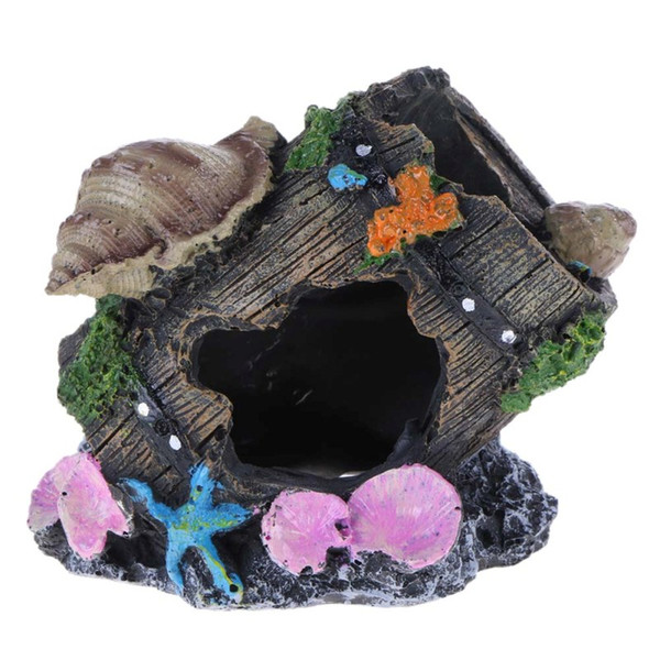 Imitation Bucket Moss Tree Branch Aquarium Ornament Moss Fish House Shrimp Nest Resin Cave Fish Tank Aquarium Decoration